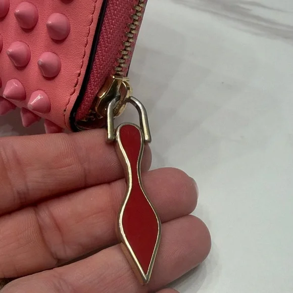 Christian Louboutin Studded Zip-Around Wallet - Pink - Picture 2 of 14